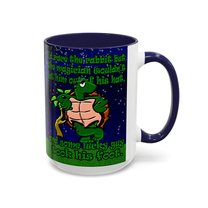 turtle race - Accent Mug ('snoops' background)