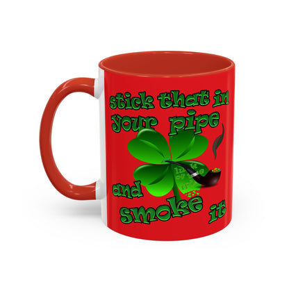 celtics logo - Accent Mug (red)