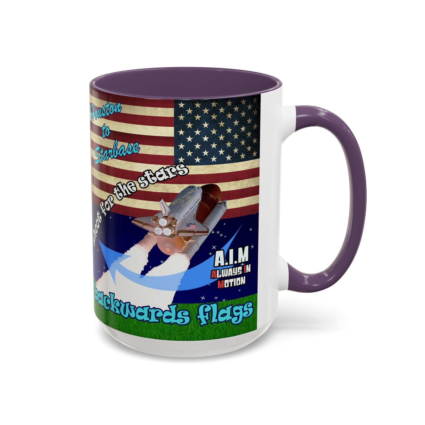 shoot for the stars - Accent Mug ('snoops' background)