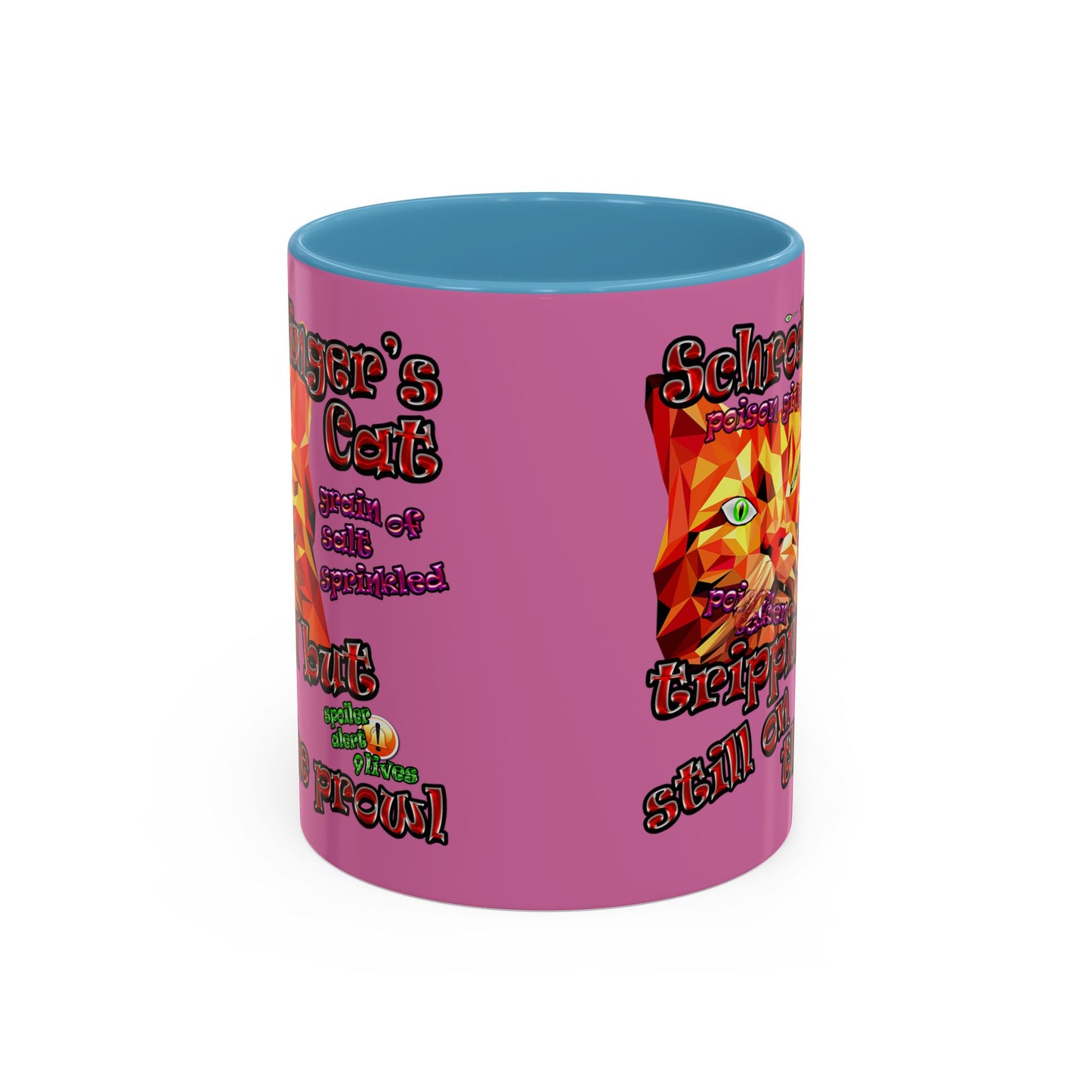 schrodinger's cat - Accent Mug (light pink)