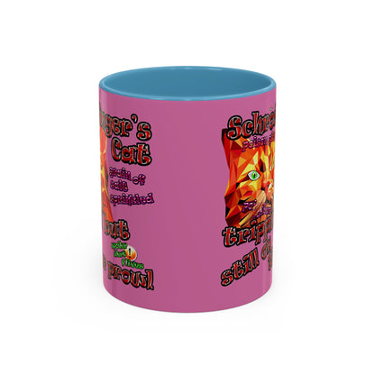 schrodinger's cat - Accent Mug (light pink)