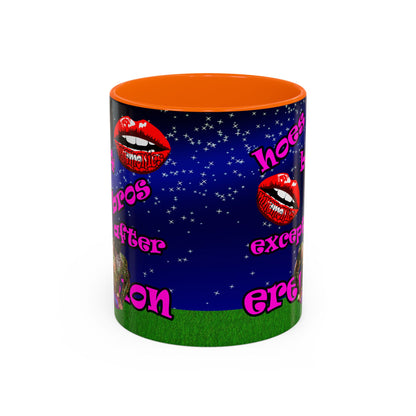 hoes b4 bros - Accent Mug ('snoops' background)