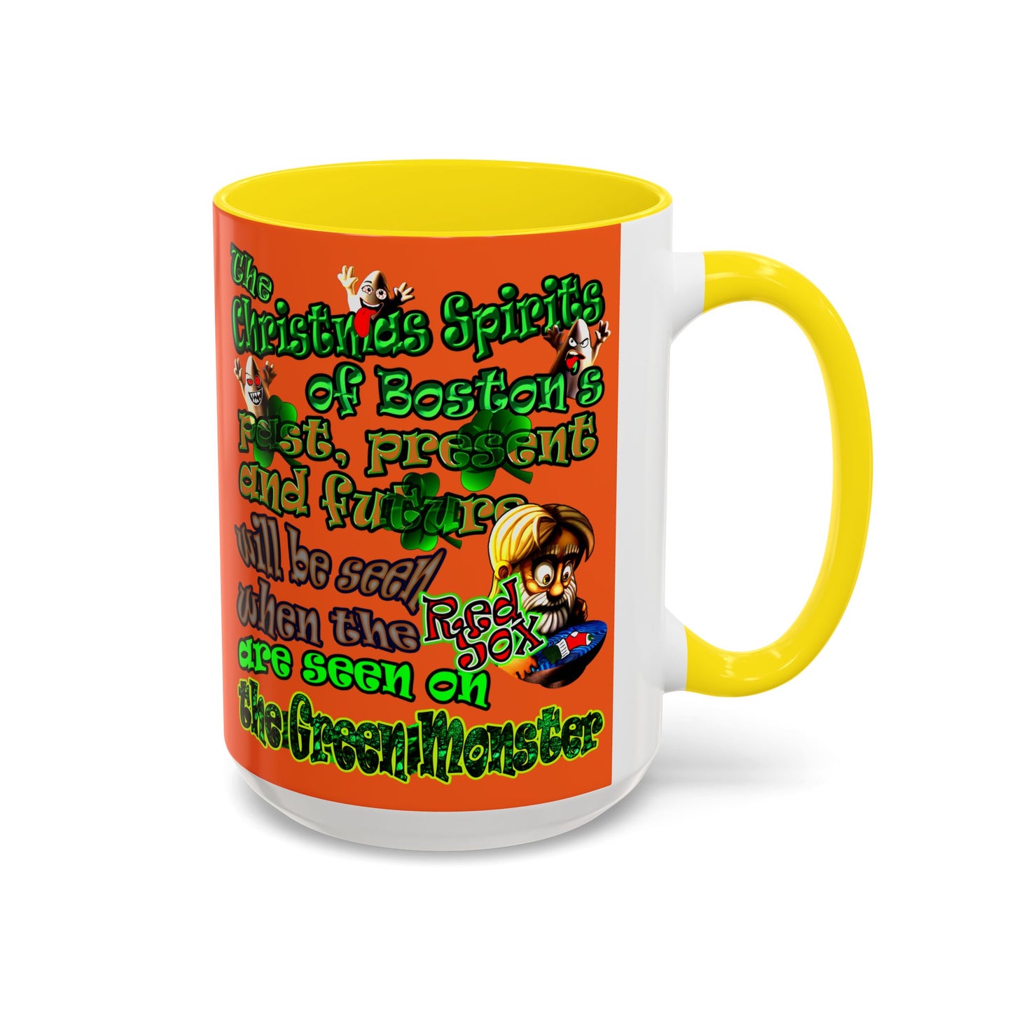 christmas spirits of boston - Accent Mug (orange)
