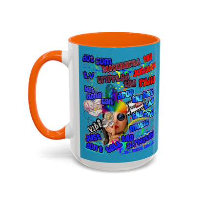 drop the beat - Accent Mug (turquoise)