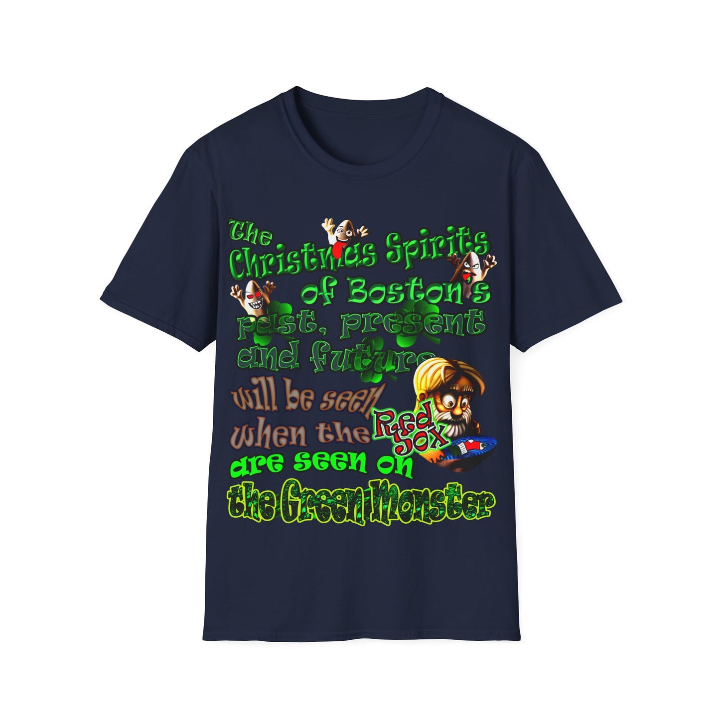 christmas spirits of boston - Unisex Softstyle T-Shirt