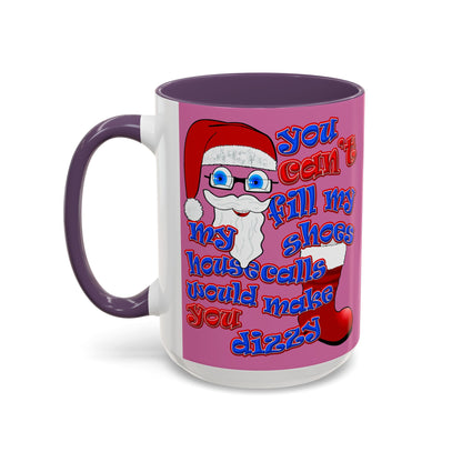 santa's shoes - Accent Mug (light pink)