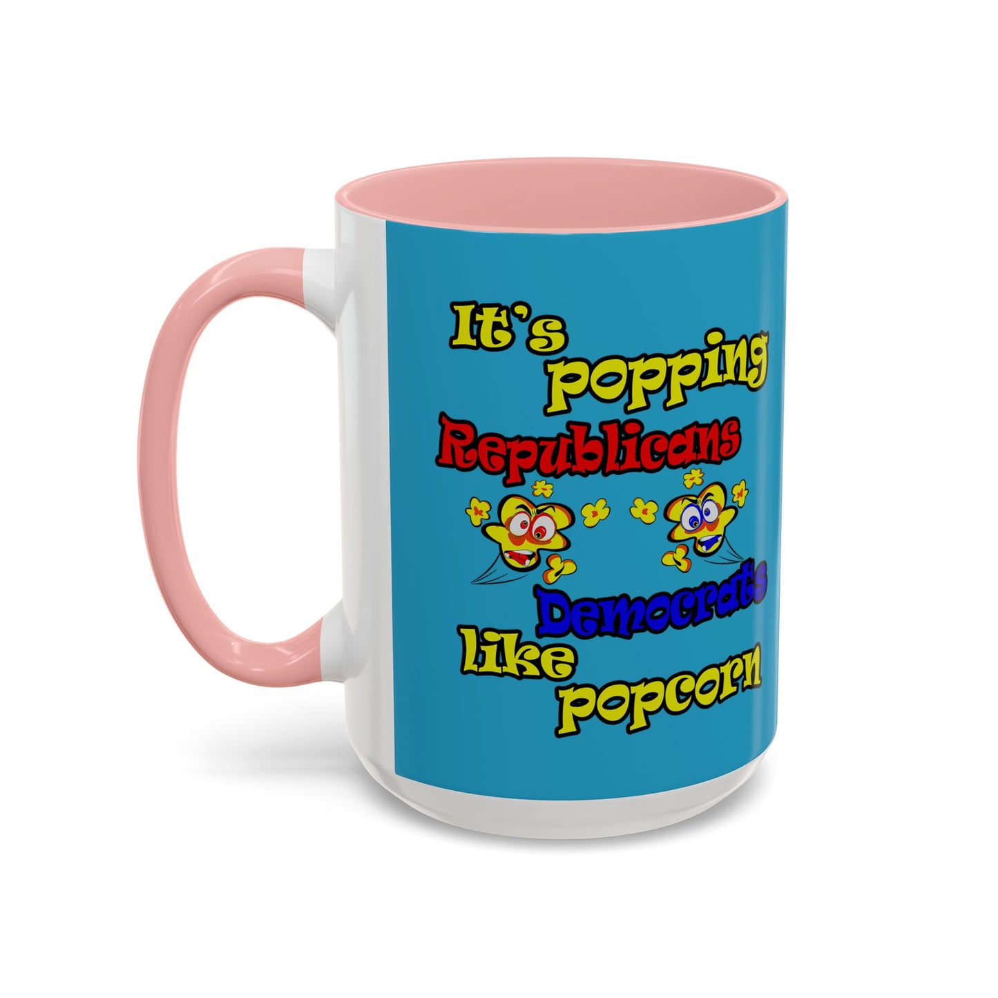 popping like popcorn - Accent Mug (turquoise)