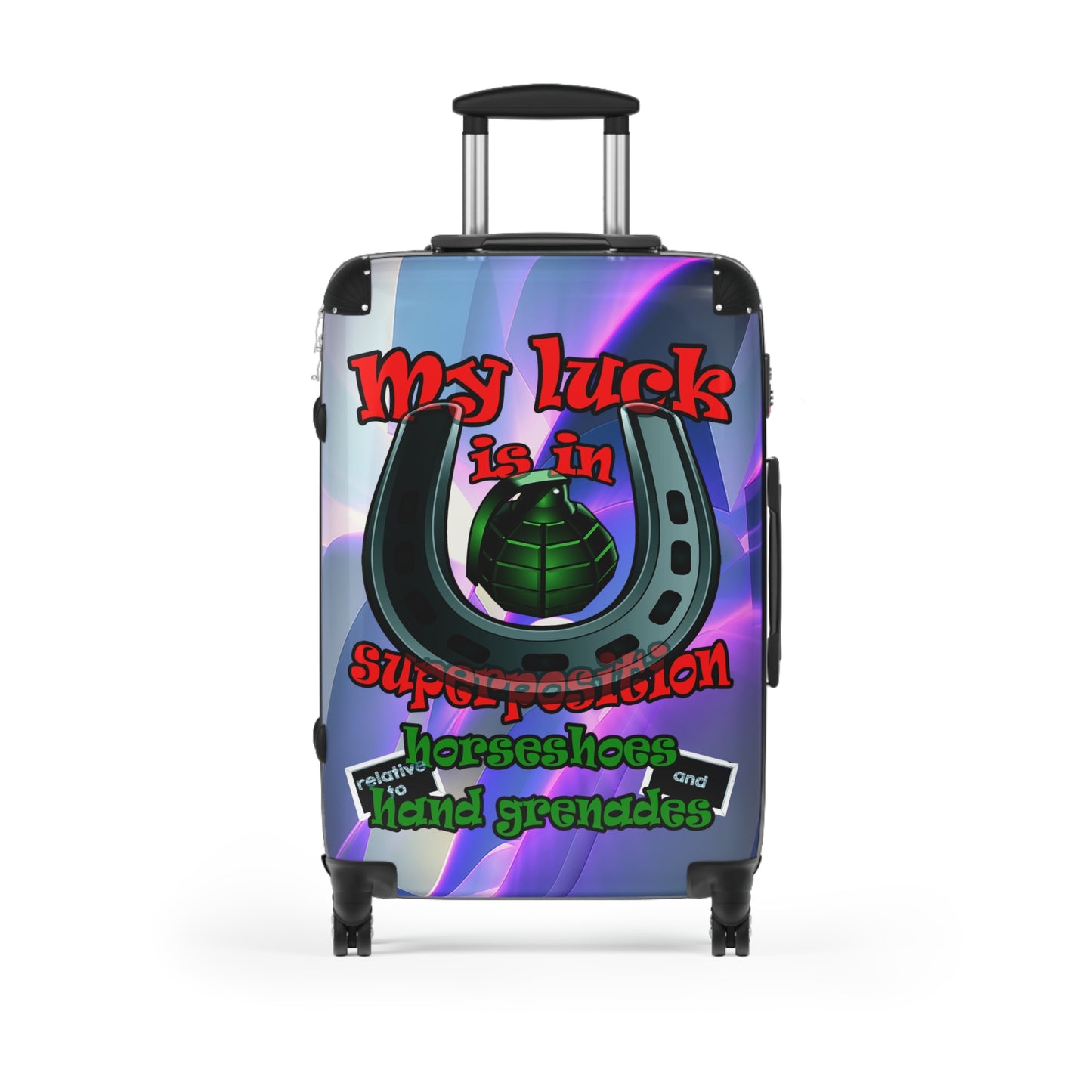 my luck - Suitcase (grey-pink wave)