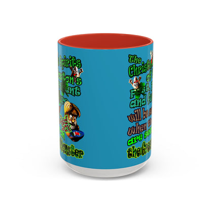 christmas spirits of boston - Accent Mug (turquoise)
