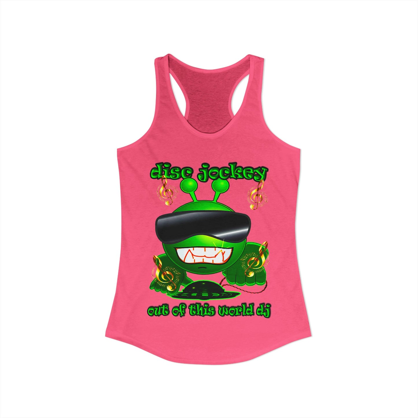 disc jockey - Women's Ideal Racerback Tank