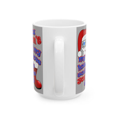 santa's shoes - White Mug (light grey)
