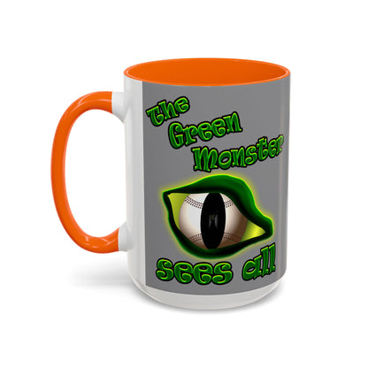 green monster - Accent Mug (grey)