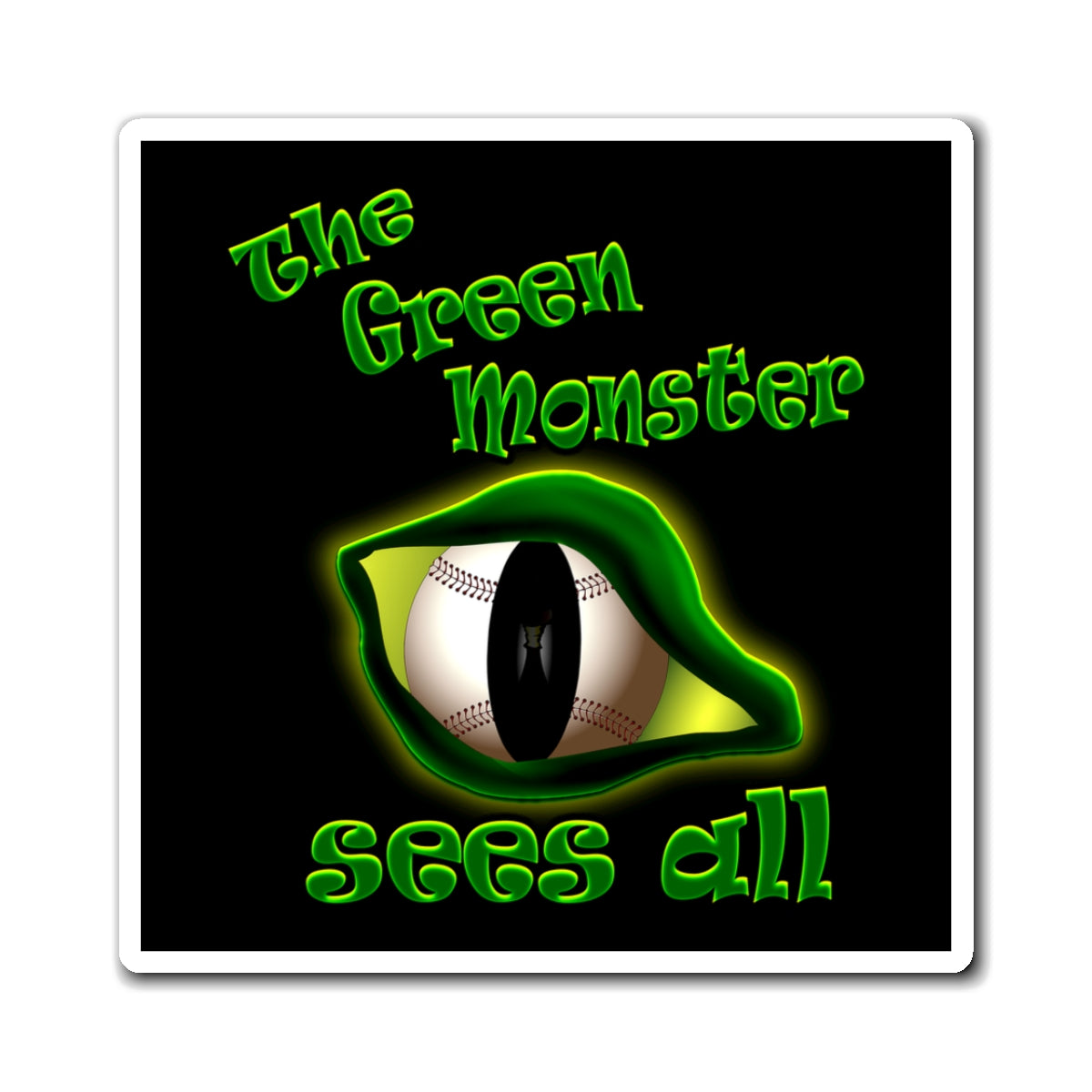 green monster - Magnets - (black)