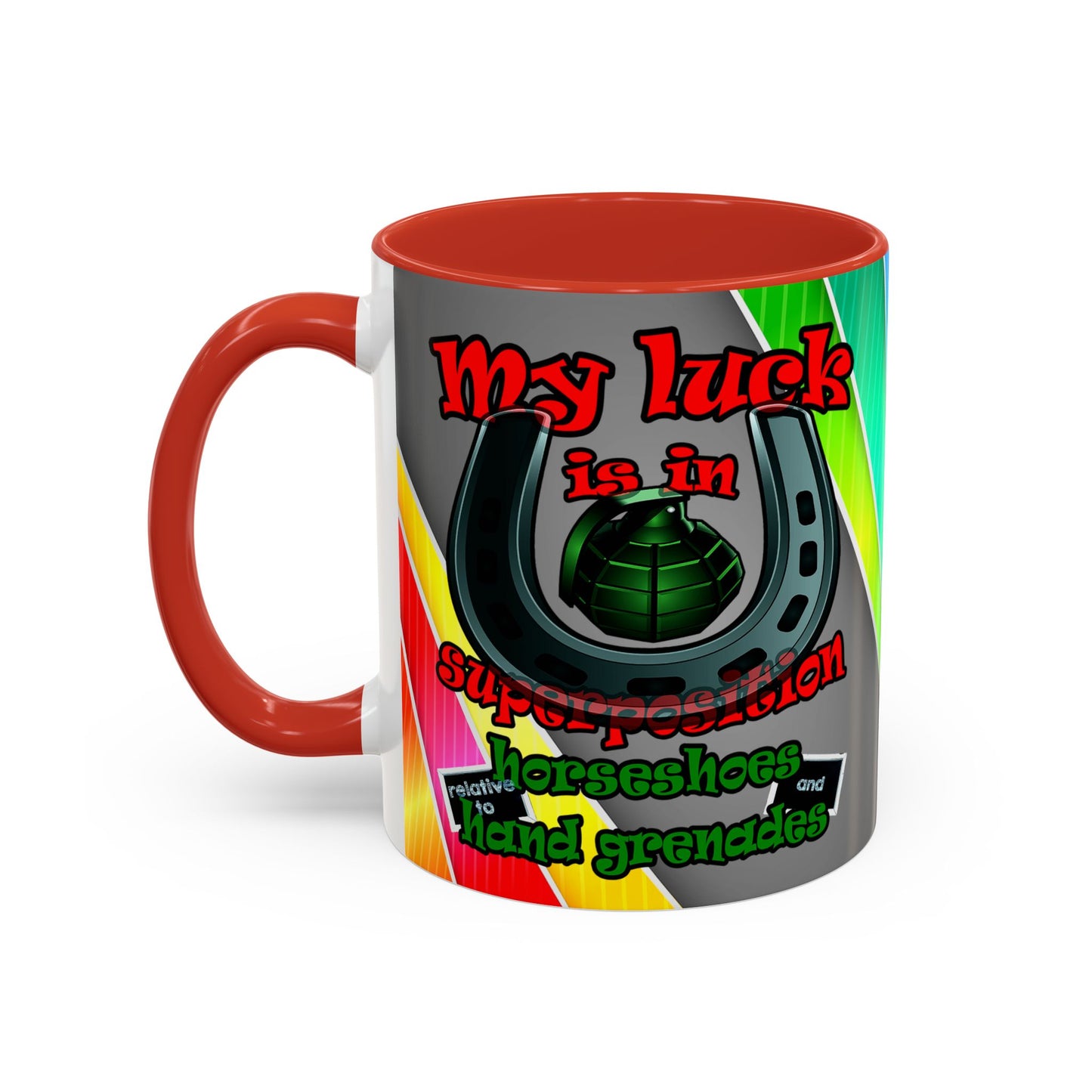 my luck - Accent Mug (rainbow split)