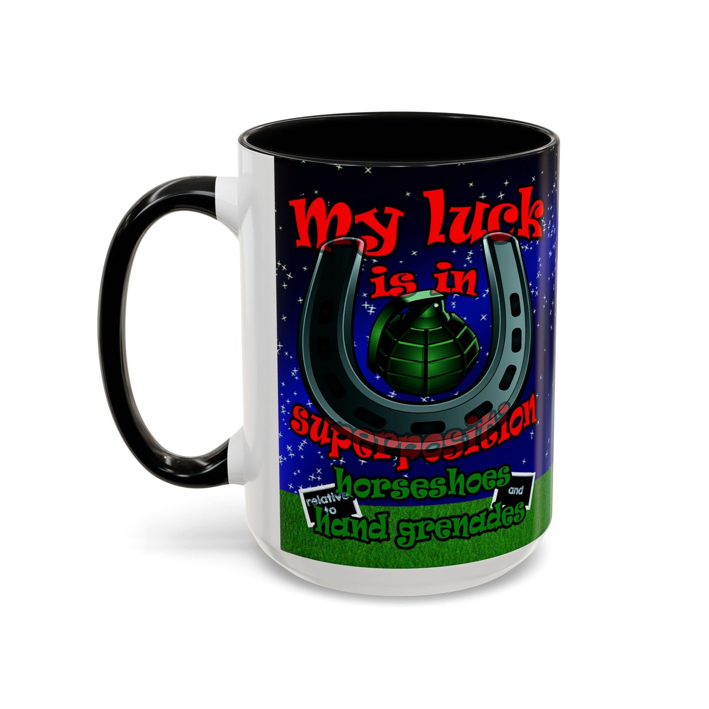 my luck - Accent Mug ('snoops' background)