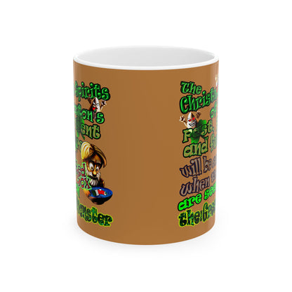 christmas spirits of boston - White Mug (light brown)