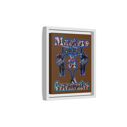 em cee squared - framed canvas art (brown)