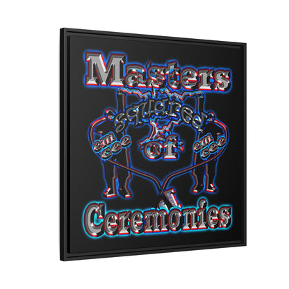 em cee squared - framed canvas art (black)