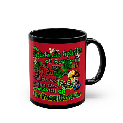 christmas spirits of boston - Black Mug (dark red)
