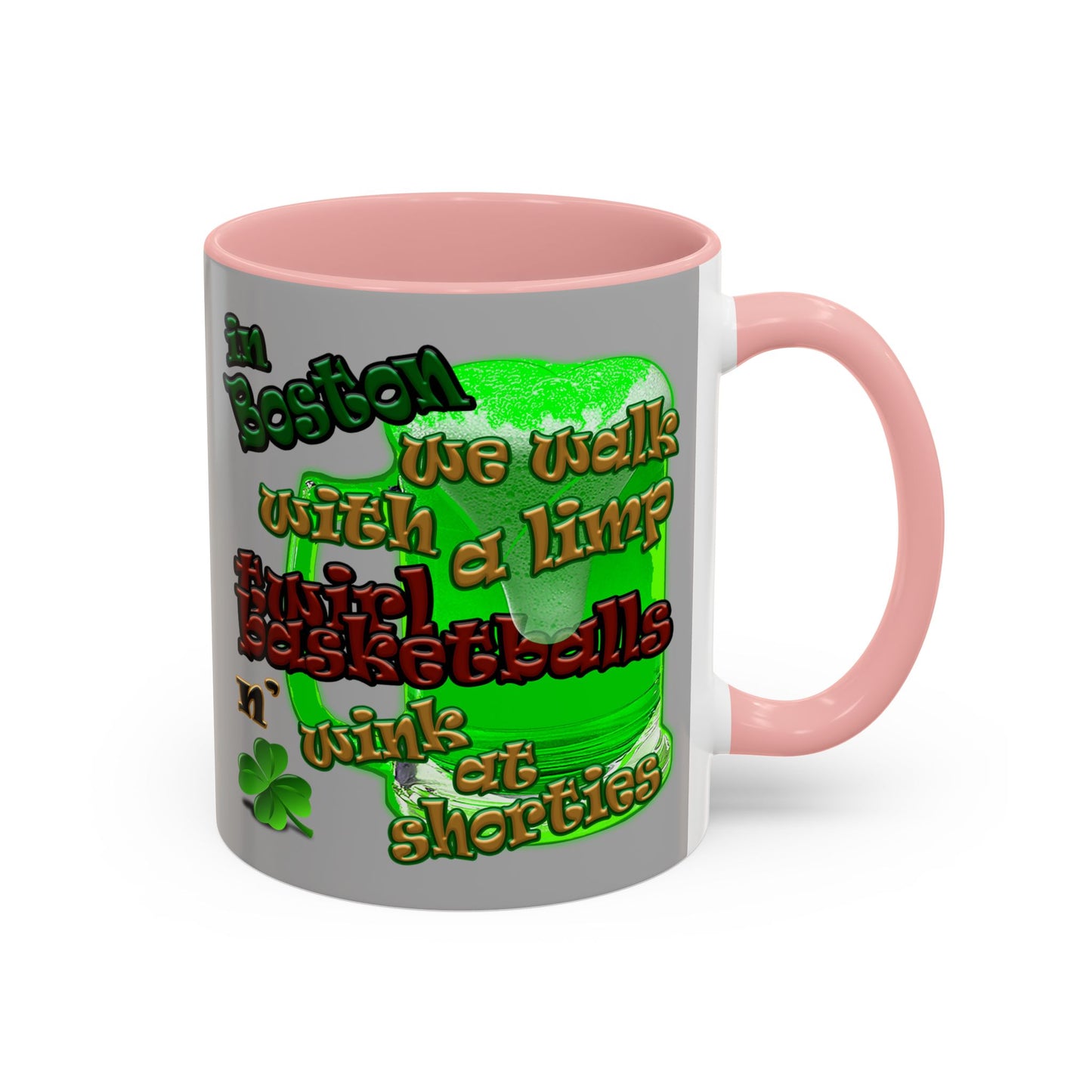 celtics logo - Accent Mug (light grey)