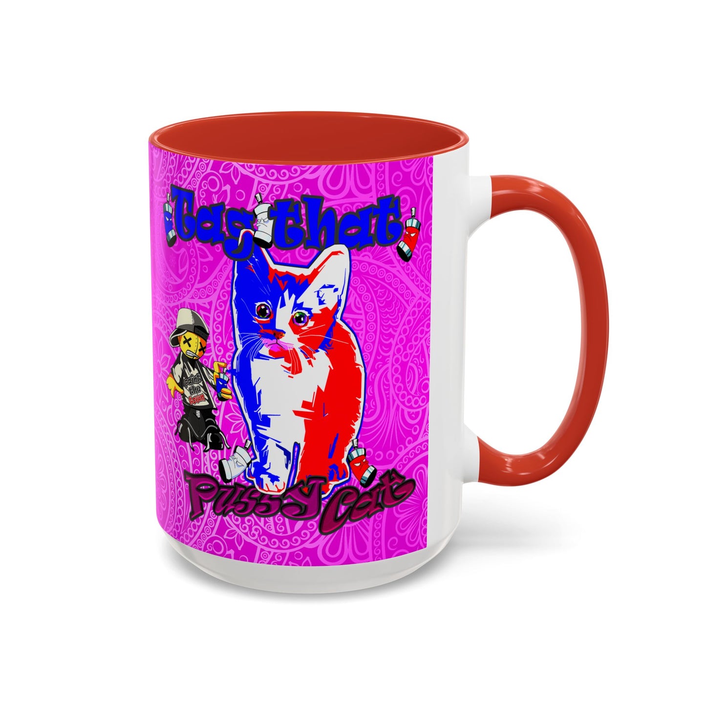 tag that - Accent Mug (pink swirl)