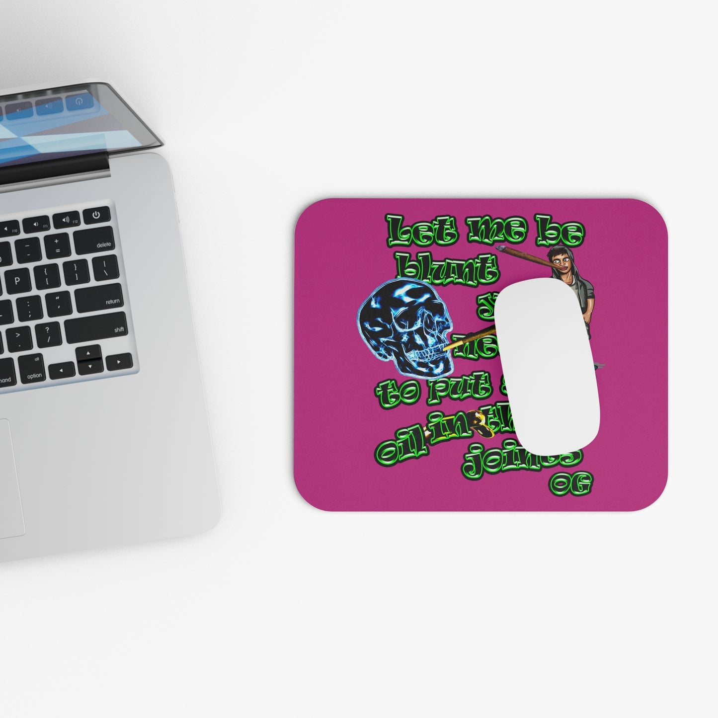 og - Mouse Pad (Rectangle) (pink)
