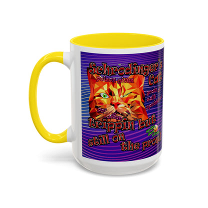 schrodinger's cat - Accent Mug (purple wave)