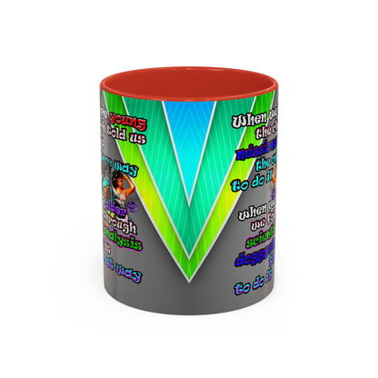 doggystyle - Accent Mug (rainbow split)