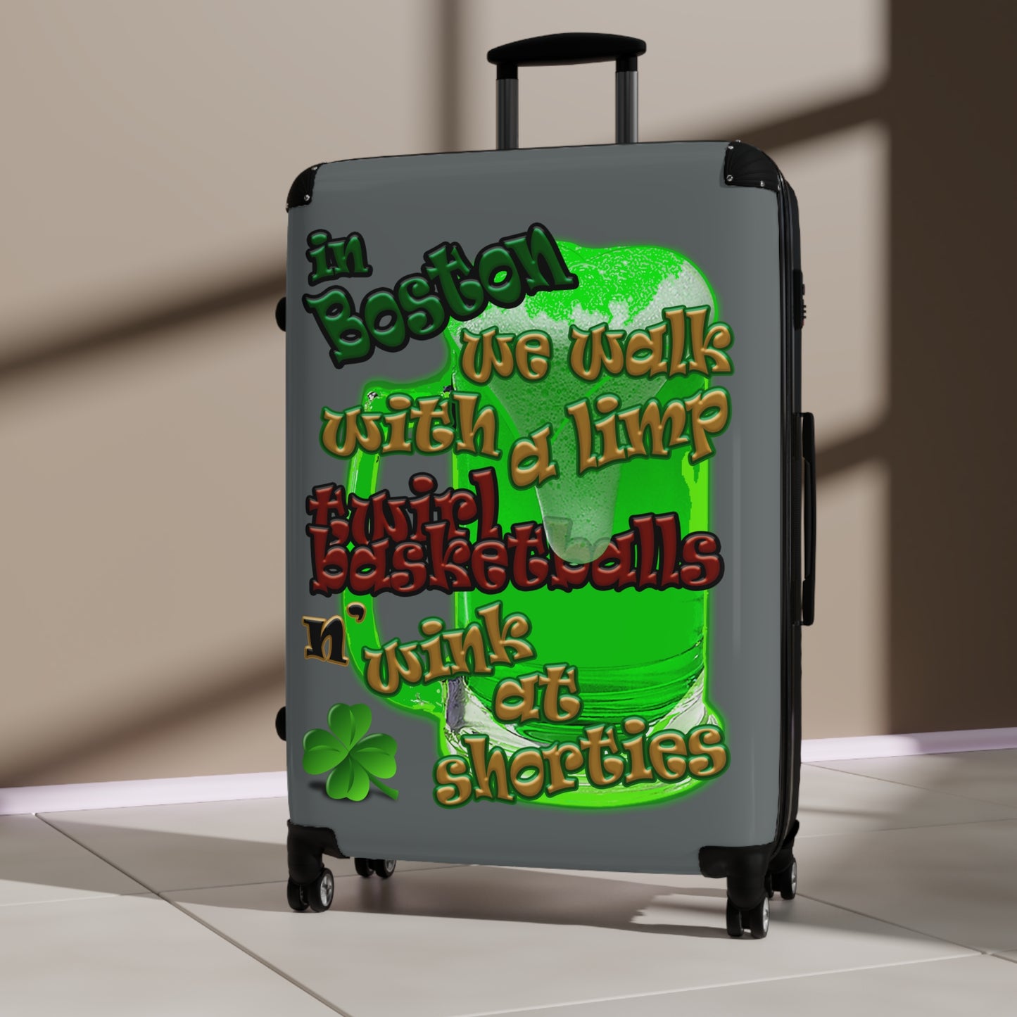 celtics logo - Suitcase (dark grey)