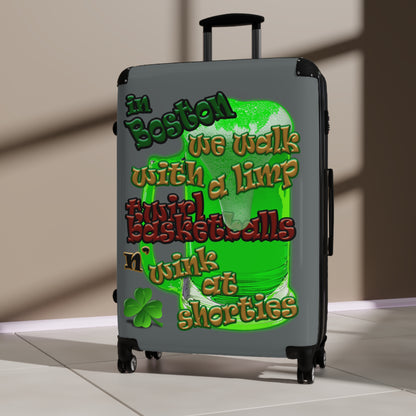 celtics logo - Suitcase (dark grey)