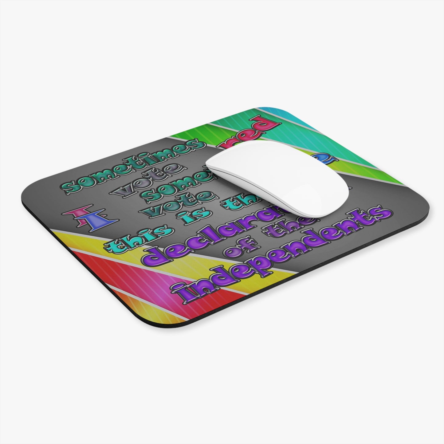 declaration of the independents - Mouse Pad (Rectangle) (rainbow split)