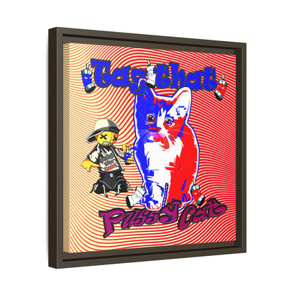 tag that - framed canvas art (yellow-orange wave)