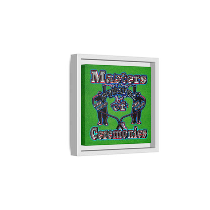 em cee squared - framed canvas art (green turf)