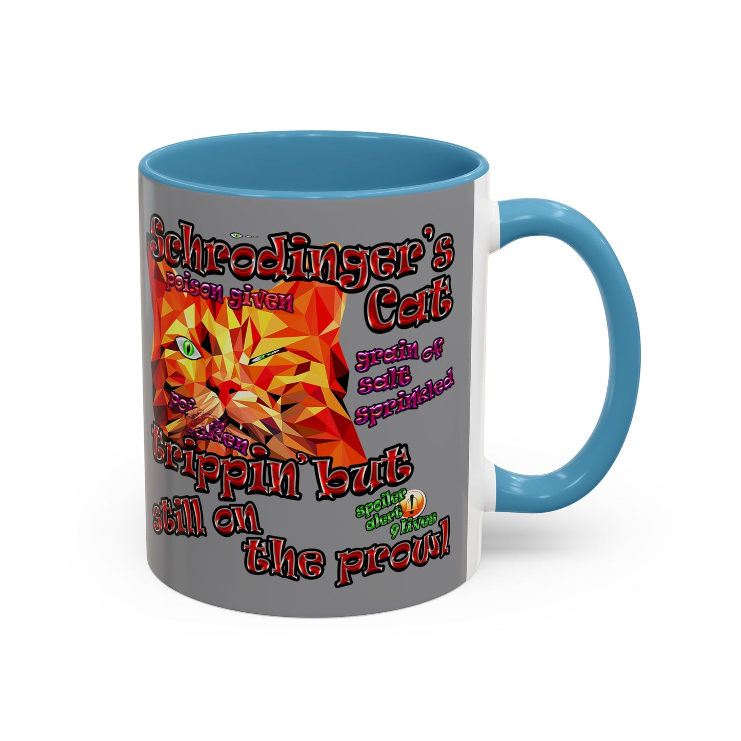 schrodinger's cat - Accent Mug (grey)