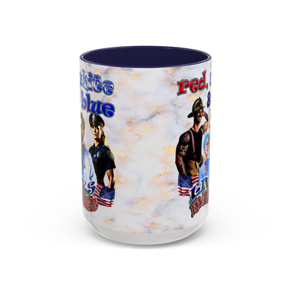 rw&b lives matter - Accent Mug (white marble)