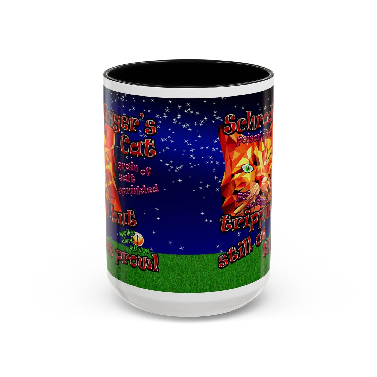 schrodinger's cat - Accent Mug ('snoops' background)