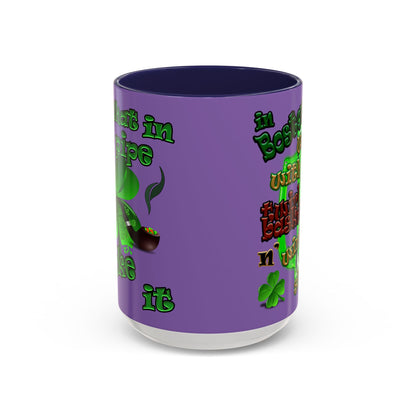celtics logo - Accent Mug (light purple)