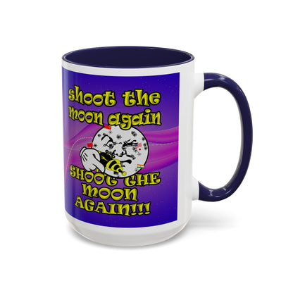 shoot the moon again - Accent Mug (purple-pink wave)