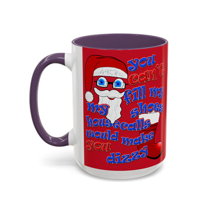 santa's shoes - Accent Mug (dark red)