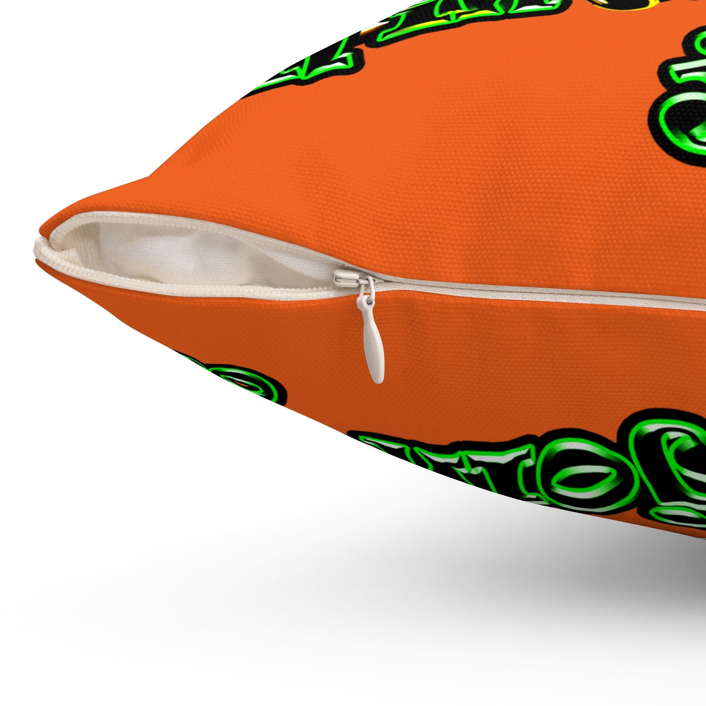 og - Spun Polyester Square Pillow - (orange)