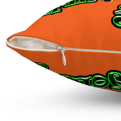 og - Spun Polyester Square Pillow - (orange)