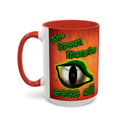 green monster - Accent Mug (burnt orange)