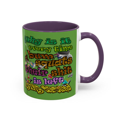 the bum's shit - Accent Mug (green)