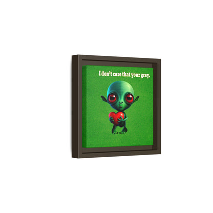 I don't care that your grey - framed canvas art (green turf)