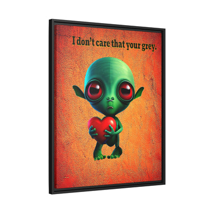 I don't care that your grey - framed canvas art (burnt orange)
