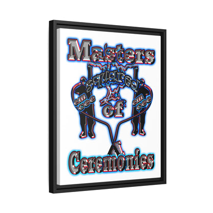 em cee squared - framed canvas art (white)