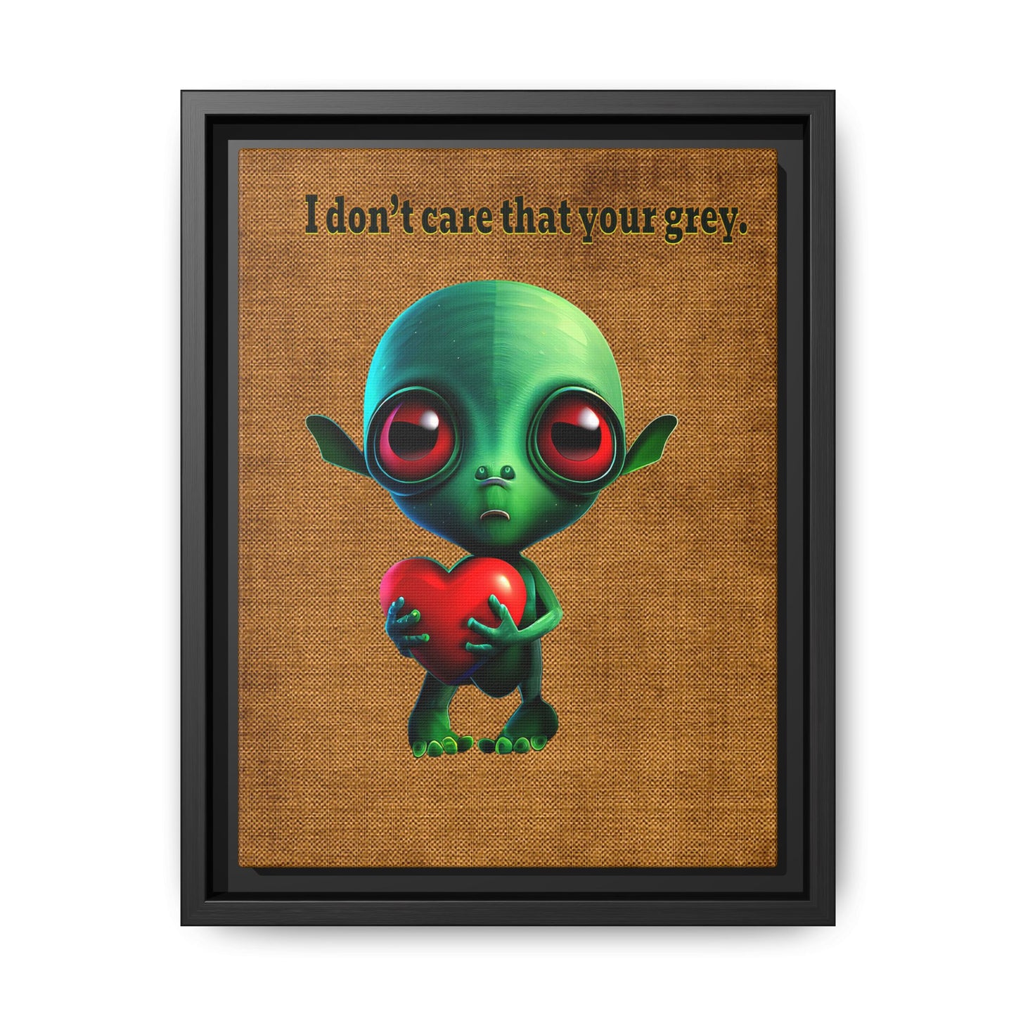 I don't care that your grey - framed canvas art (brown papyrus)