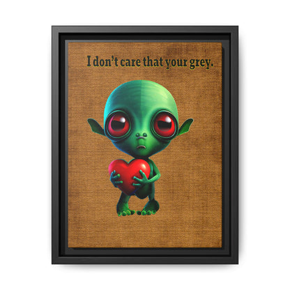 I don't care that your grey - framed canvas art (brown papyrus)