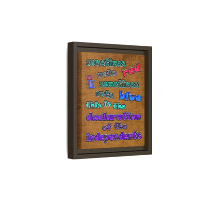declaration of the independents - framed canvas art (brown papyrus)