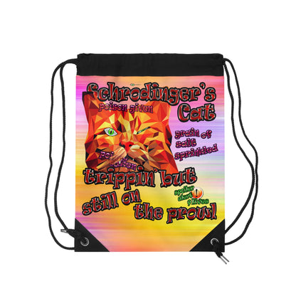 schrodinger's cat - Drawstring Bag (color blur)